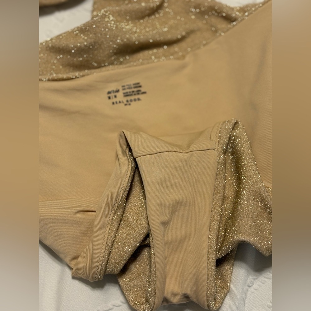 Aerie Glittering Gold One-Piece Swimsuit - Picture 7 of 7